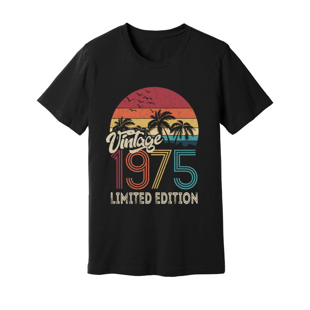 50th Birthday Vintage 1975 Limited Edition Unisex Jersey Tee