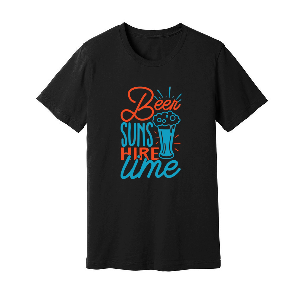 Beer suns hire lime Unisex Jersey Tee