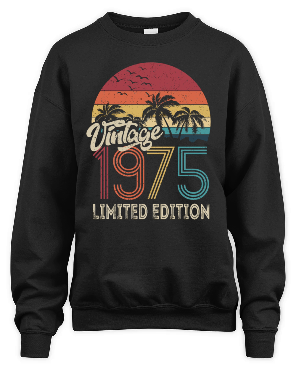 50th Birthday Vintage 1975 Limited Edition Unisex Premium Crewneck Sweatshirt