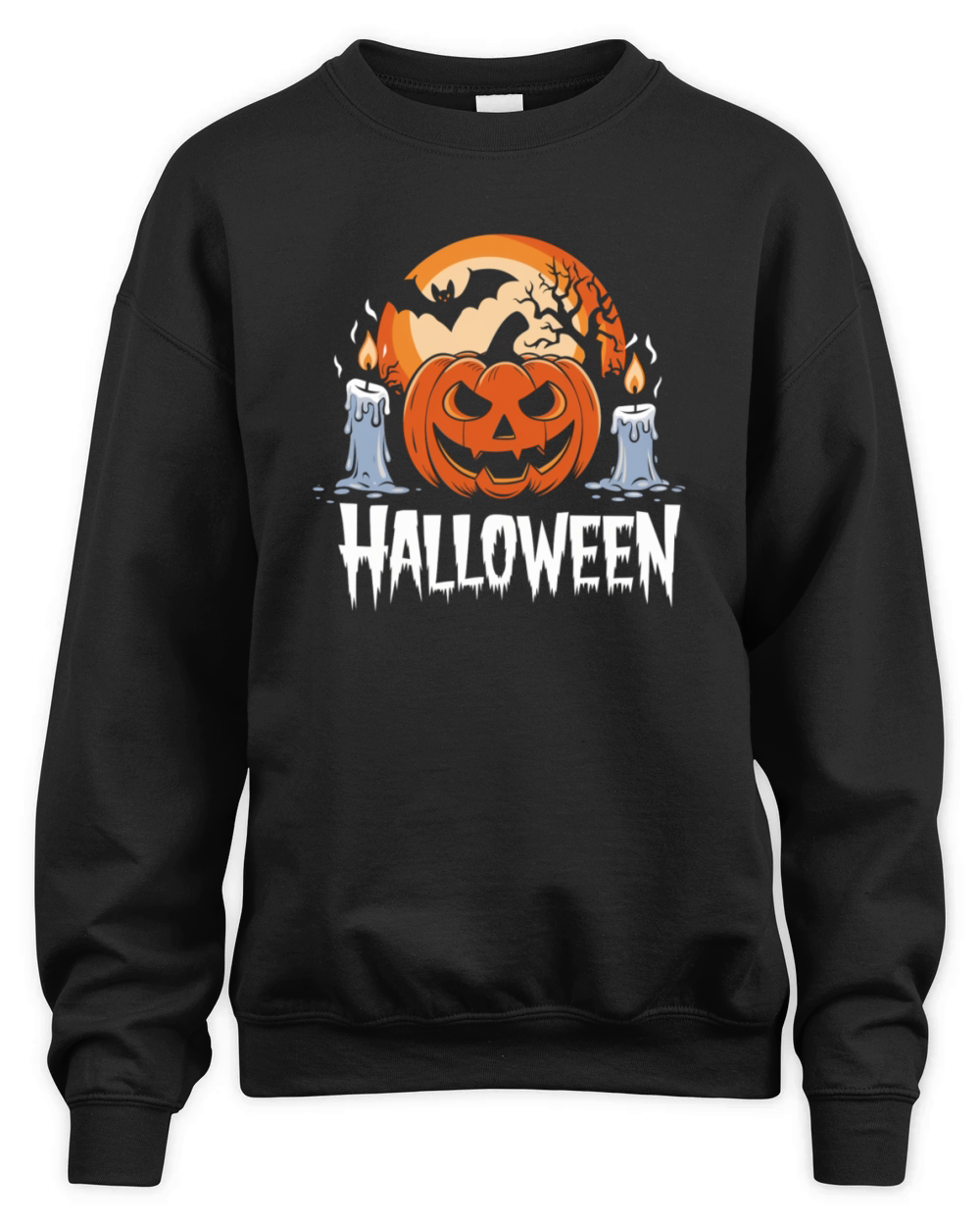 Vintage Pumpkin Scene Halloween Classic T-Shirt Unisex Premium Crewneck Sweatshirt