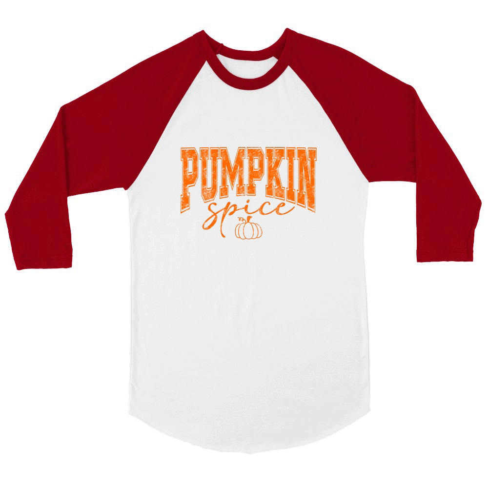 Pumpkin Spice 5 Unisex ¾ sleeve Raglan T-shirt
