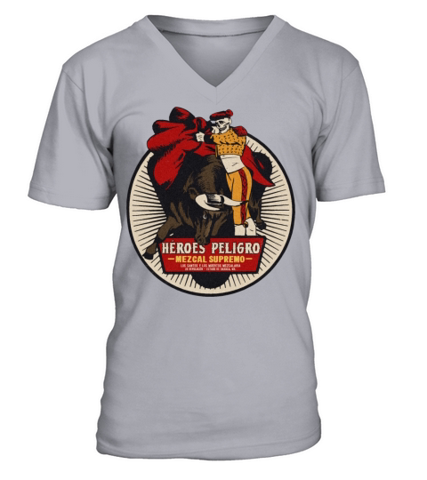 Vintage Skull Matador Mezcal V-Neck T-shirt
