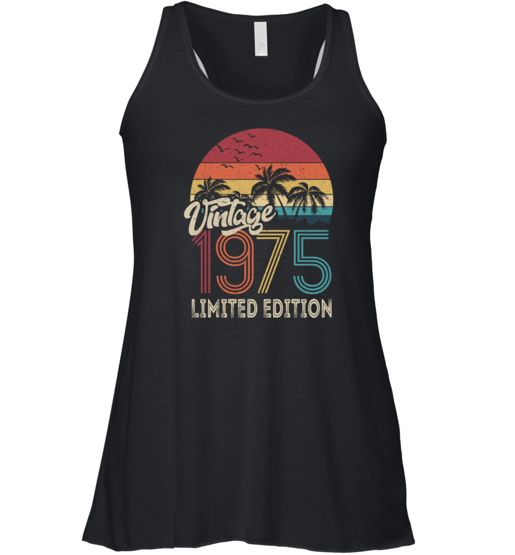 50th Birthday Vintage 1975 Limited Edition Women's Flowy Tank Top