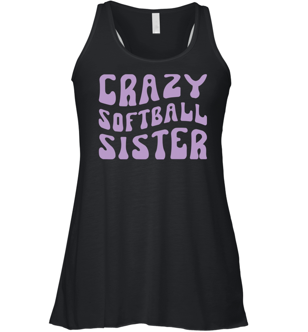 Crazy Softball Sister Women's Flowy Tank Top
