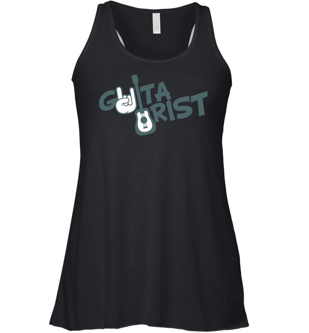 Guitarist Guitar Playing Rock Music Fun Bassist Women's Flowy Tank Top