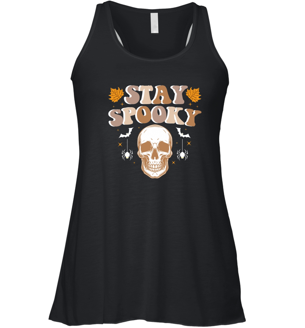 Stay Spooky Skeleton Halloween Retro Women's Flowy Tank Top