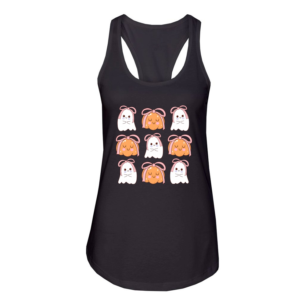 Halloween ghost ribbon 1 Women's Racerback Tank