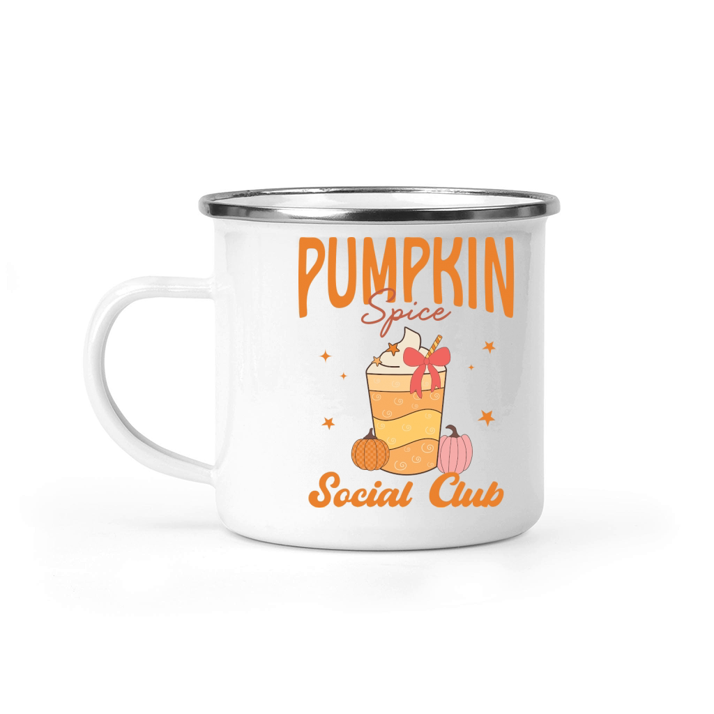Pumpkin spice social club Camping Mug