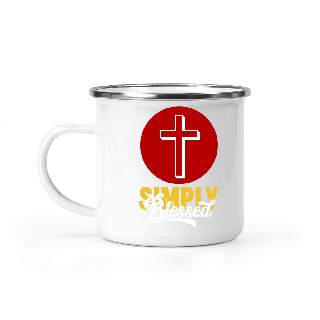 Simply Blessed Love Jesus Christian Camping Mug