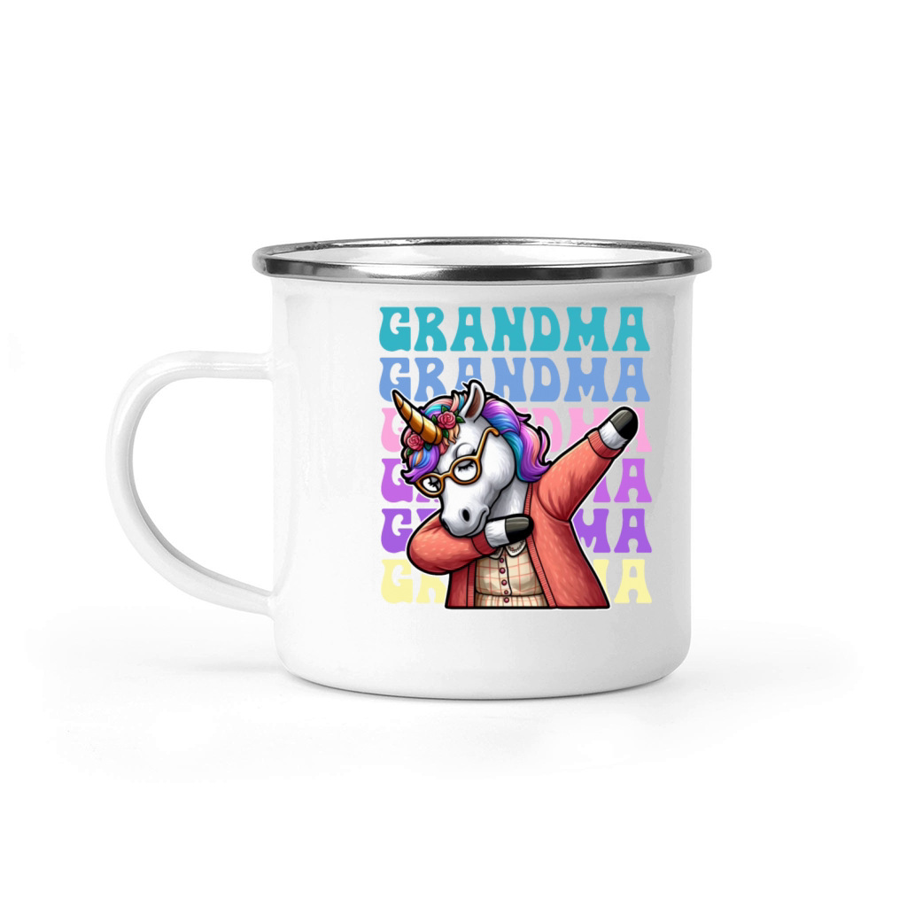Vintage Grandma Unicorn Camping Mug