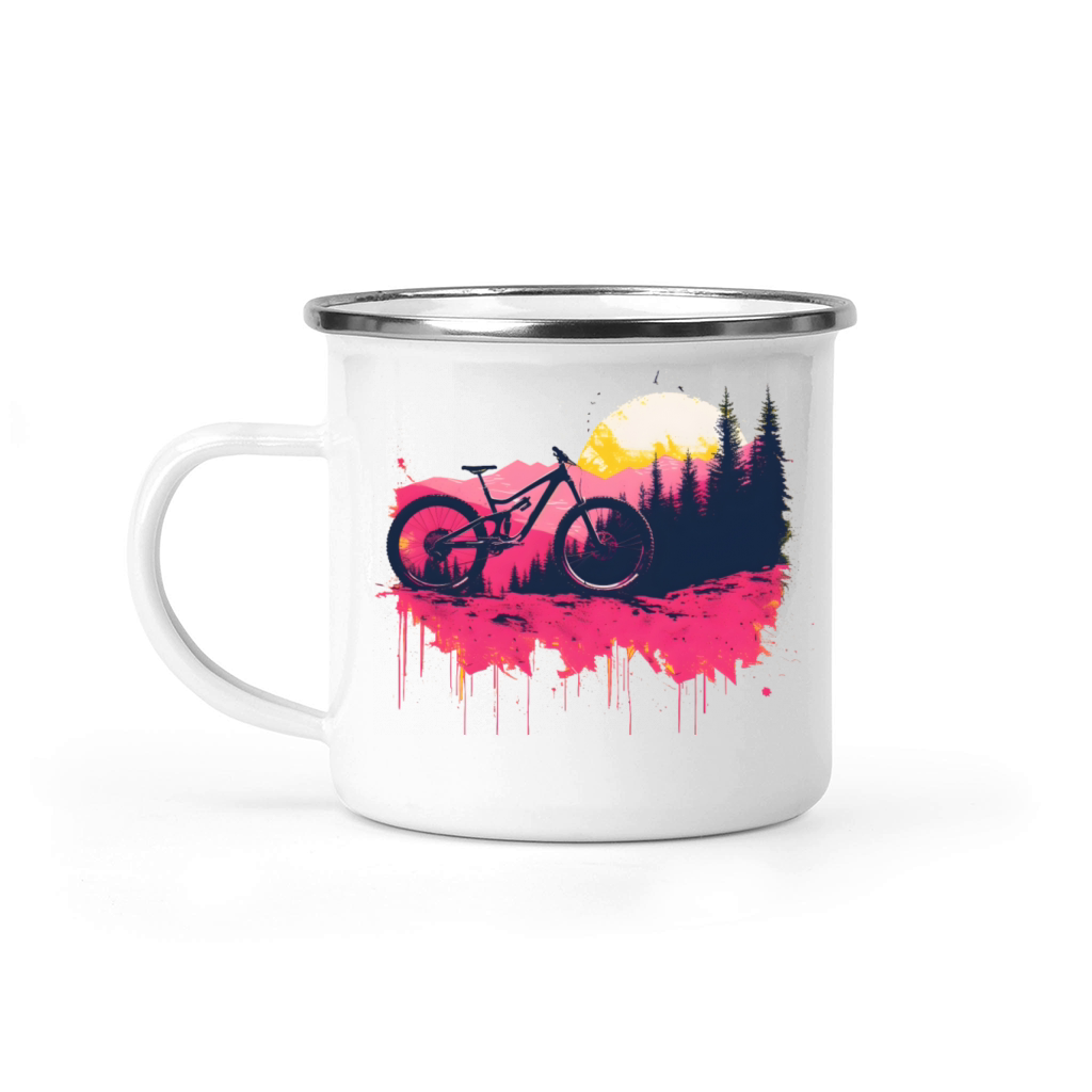 Vintage Mountain Biking Camping Mug