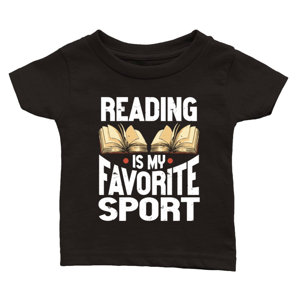Reading Is My Favorite Sport Bookworm Classic Baby Crewneck T-shirt