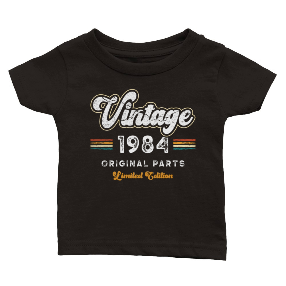 Vintage 1984 Birthday Retro Classic Baby Crewneck T-shirt
