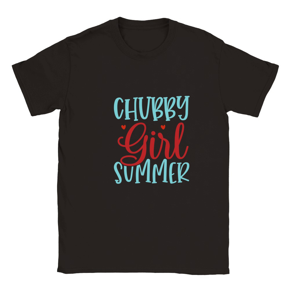 Chubby Girl Summer Classic Kids Crewneck T-shirt