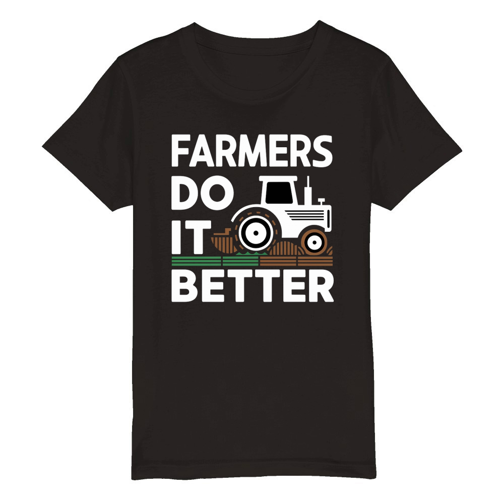 Farmers Do It Better Organic Kids Crewneck T-shirt