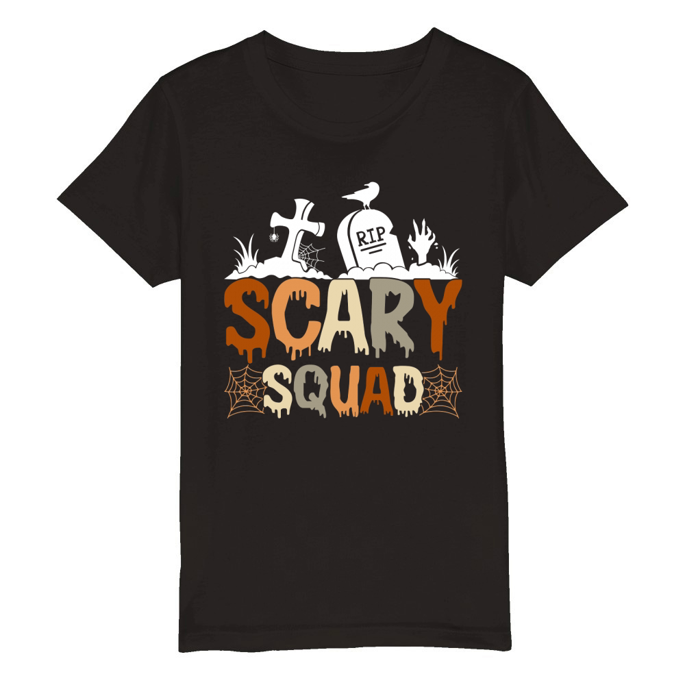 Scary Squad (1) Organic Kids Crewneck T-shirt