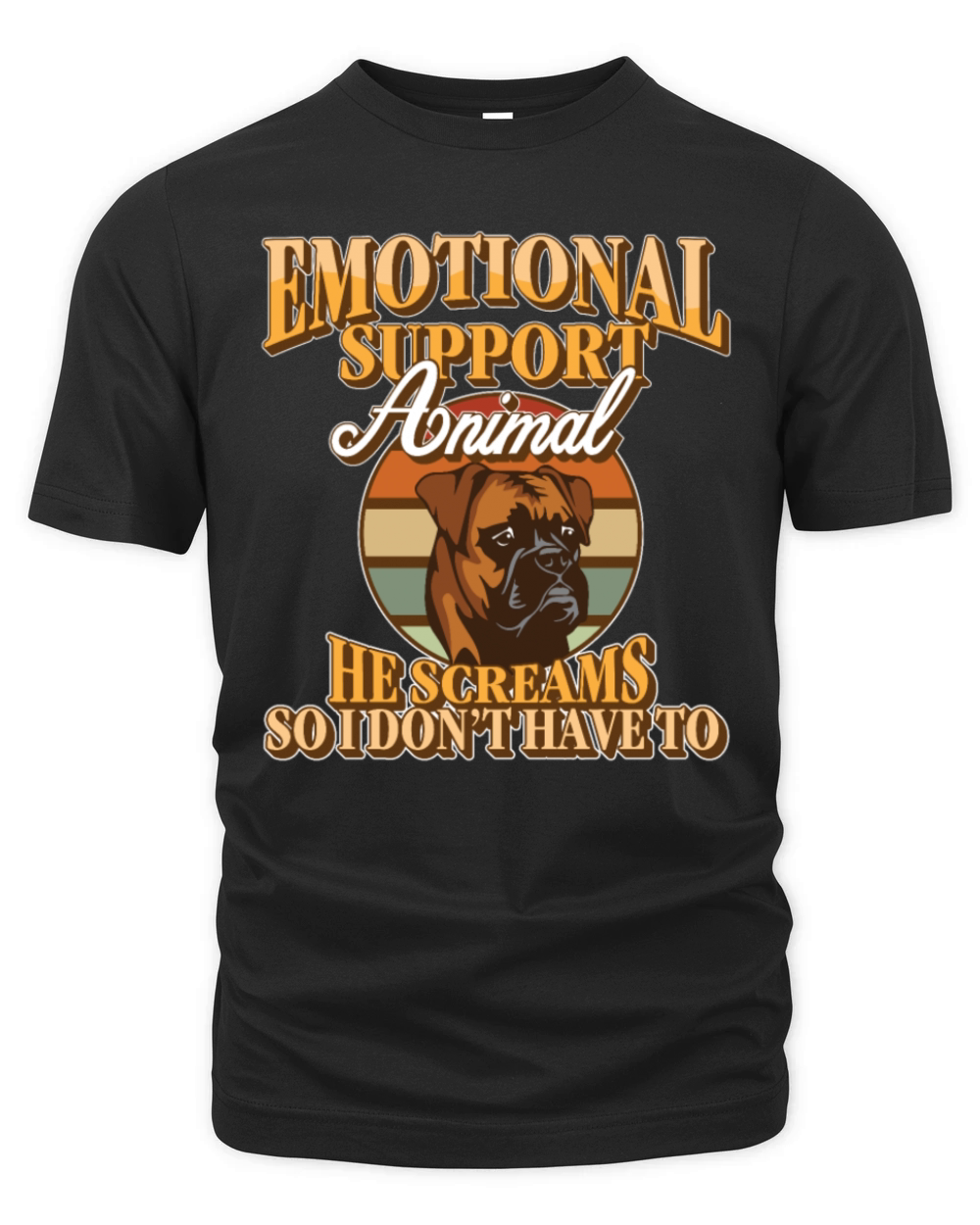 Emotional Support Animal He Screams Bulldog Organic Unisex T-shirt