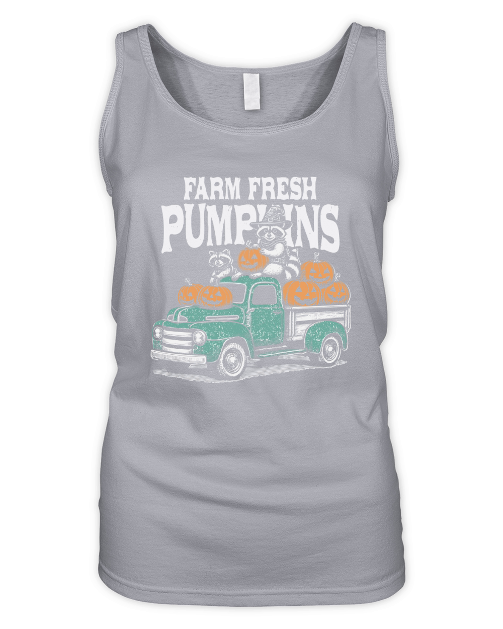 Farm fresh pumpkins Raccoon D Color Organic Women's Tank Top