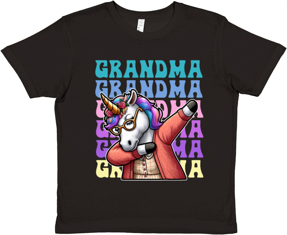 Vintage Grandma Unicorn Premium Kids Crewneck T-shirt