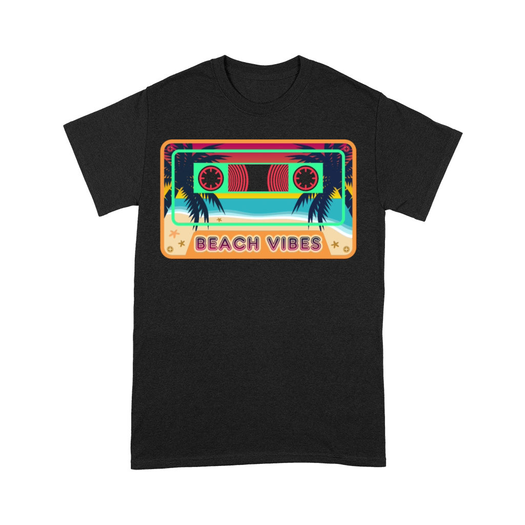 Tropical Beach Vibes Retro Cassette Tape Premium T-shirt