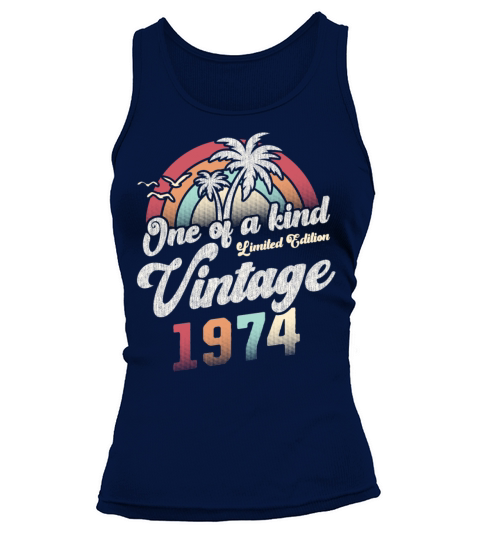 Vintage 1974 Birthday Palm Trees Tank top Woman