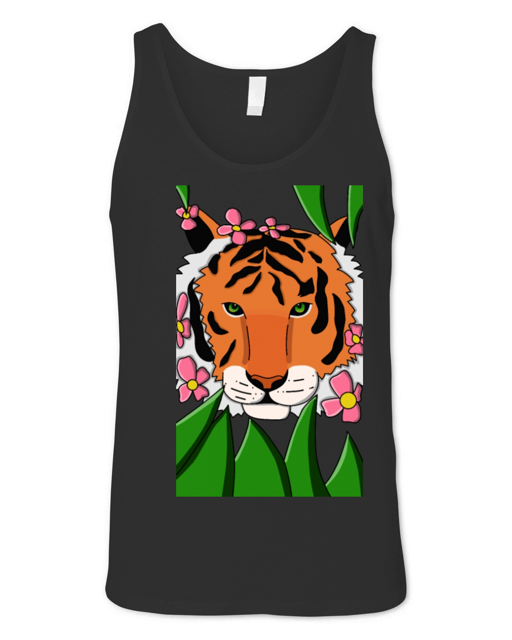 Tiger hiding Unisex Jersey Tank
