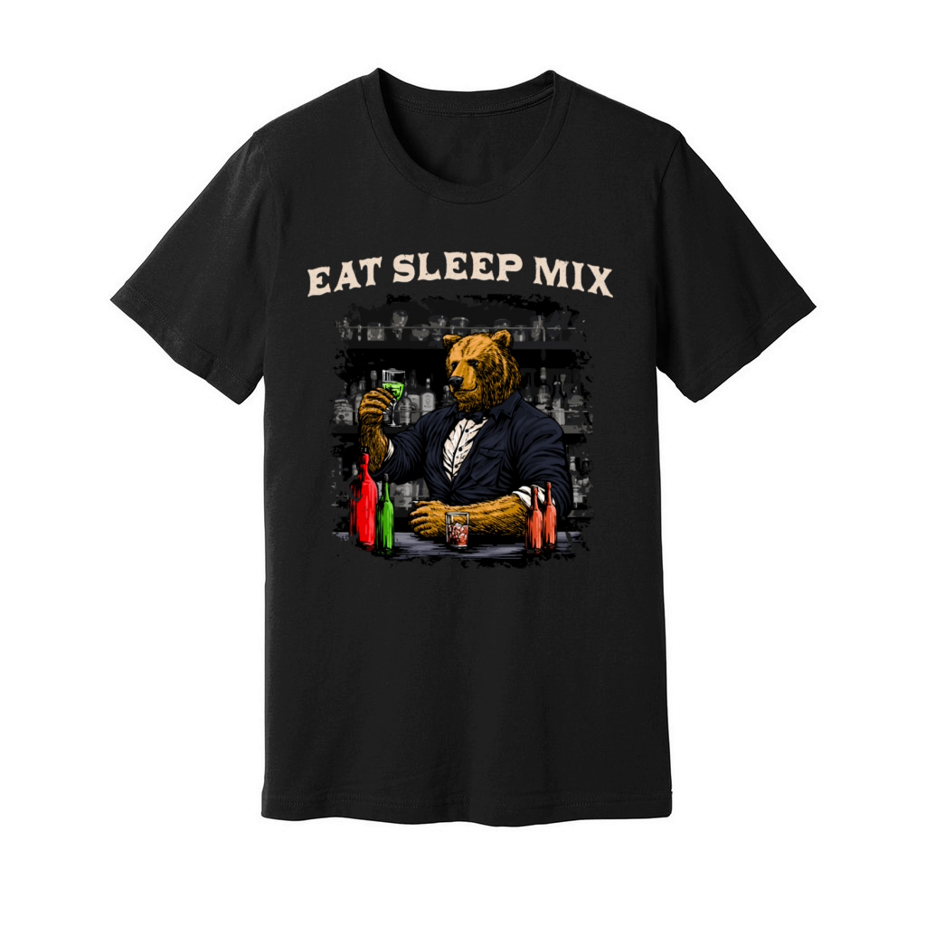 Eat Sleep Mix Bartender Sayings Bartending Quotes Unisex Jersey Tee