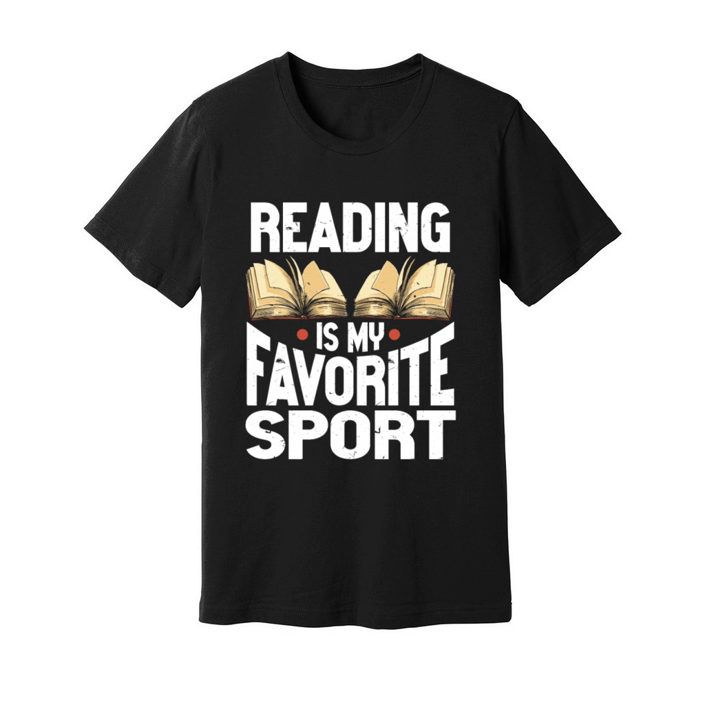 Reading Is My Favorite Sport Bookworm Unisex Jersey Tee