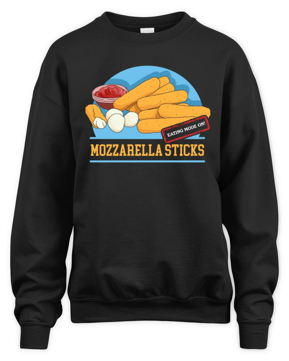 Mozzarella Sticks Eating Mode Unisex Premium Crewneck Sweatshirt