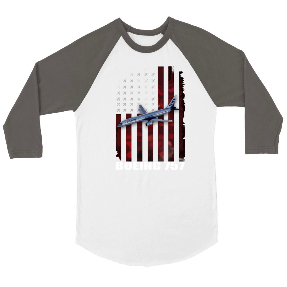 757 American Flag Unisex ¾ sleeve Raglan T-shirt
