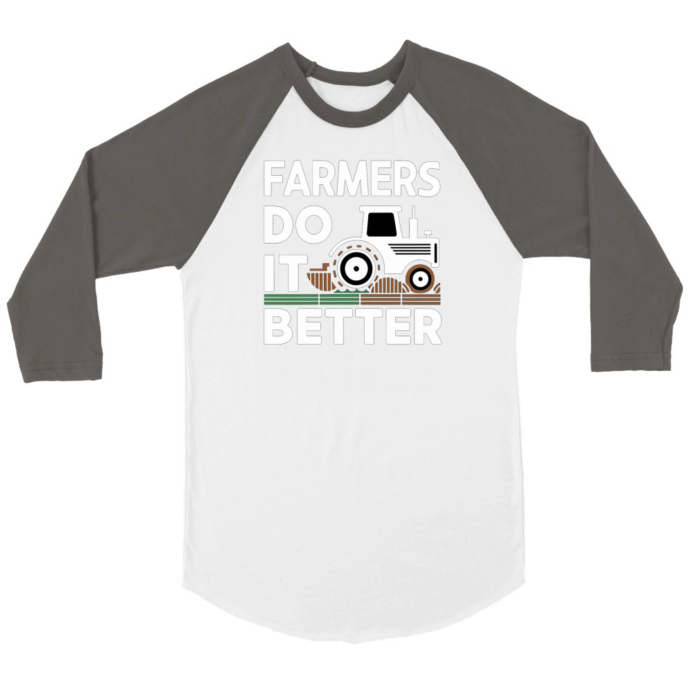 Farmers Do It Better Unisex ¾ sleeve Raglan T-shirt