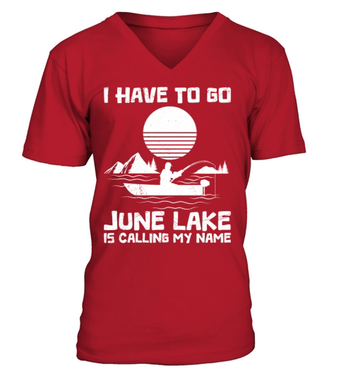 JUNE LAKE CALIFORNIA Fan Vintage Nevada June V-Neck T-shirt
