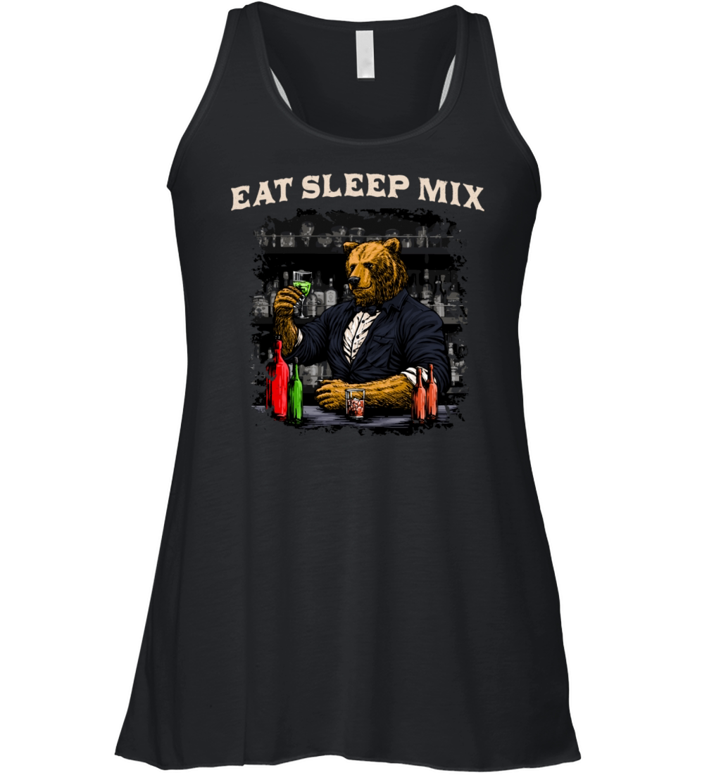 Eat Sleep Mix Bartender Sayings Bartending Quotes Women's Flowy Tank Top