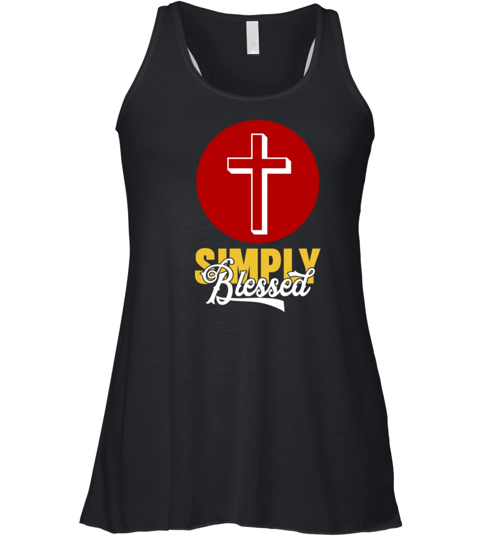 Simply Blessed Love Jesus Christian Women's Flowy Tank Top