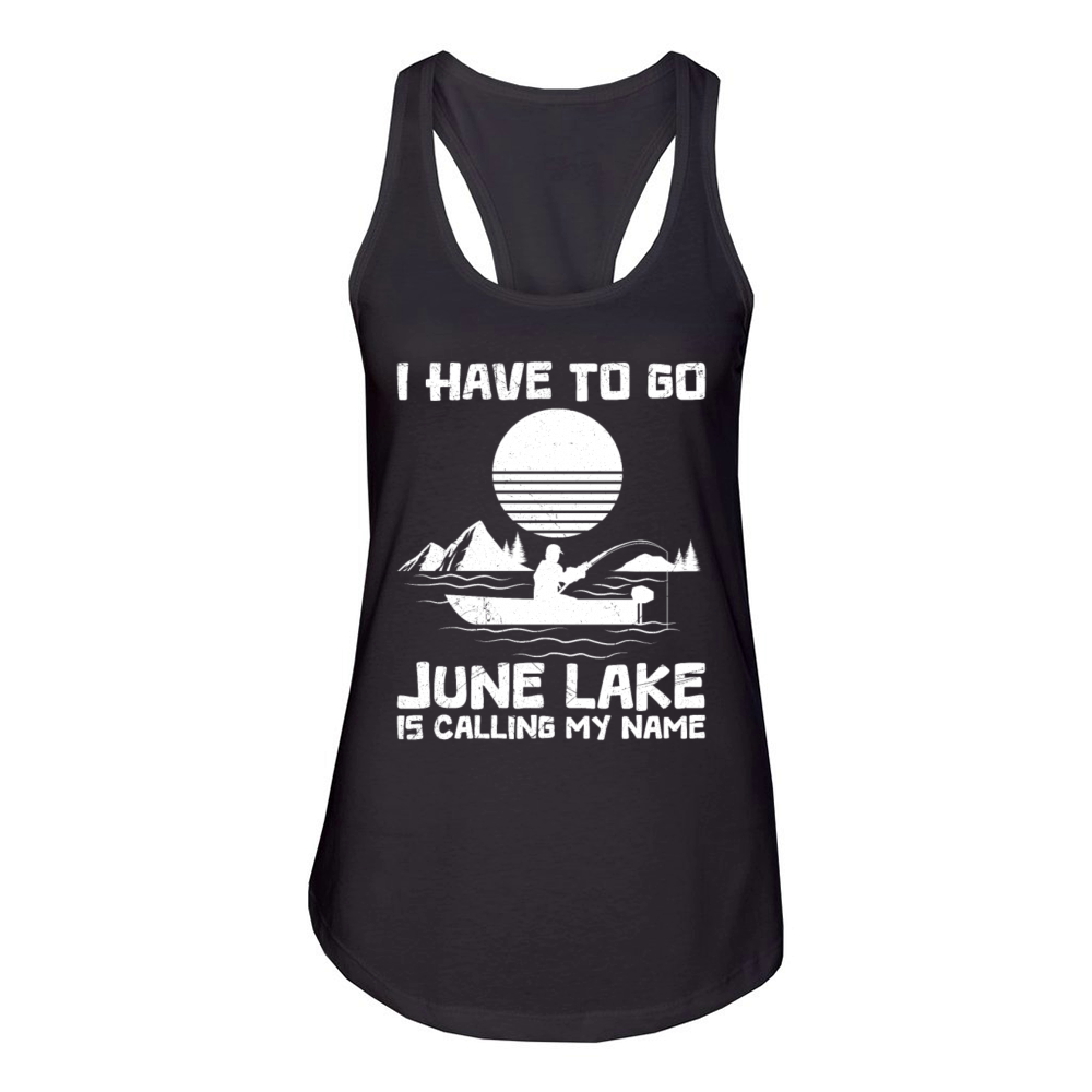 JUNE LAKE CALIFORNIA Fan Vintage Nevada June Women's Racerback Tank