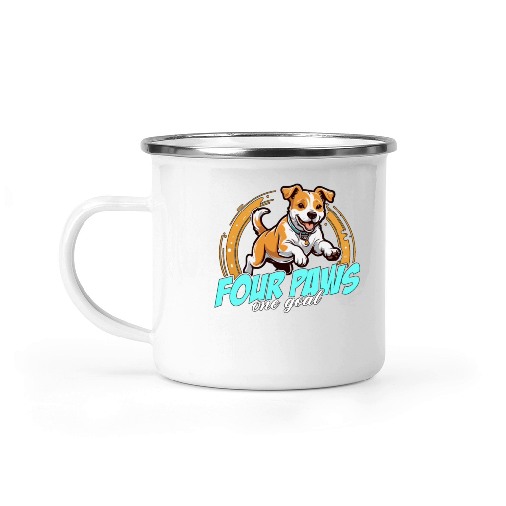 Dog Agility Training Four Paws One Goal Dog Owner Camping Mug