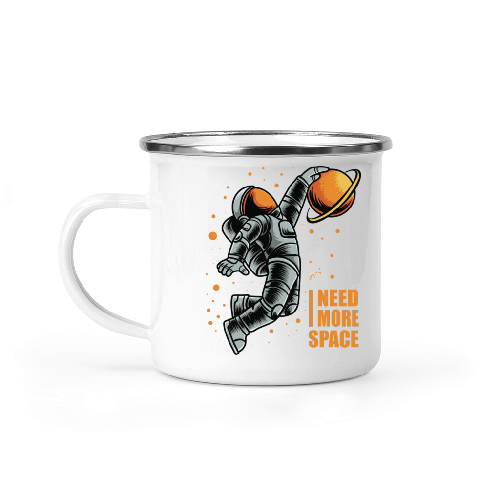 I Need More Space Basketball Lover Quote Astronaut Camping Mug