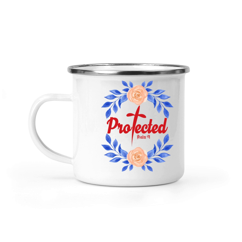 Protected Psalm 91 Love Jesus Christian Camping Mug