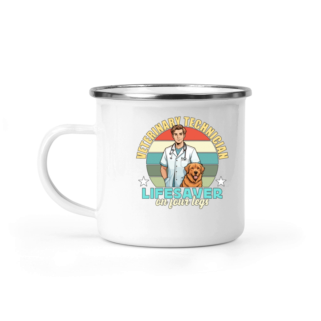 Veterinary Technician Lifesaver On Veterinarian Camping Mug