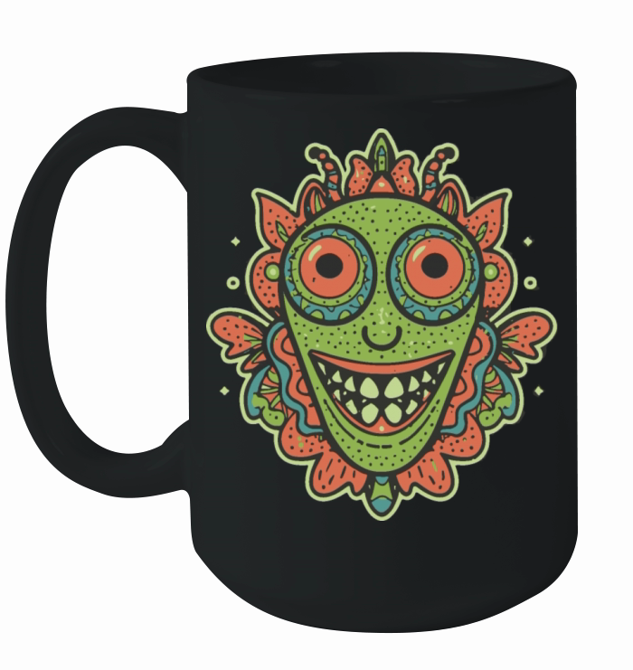 watermelon alien vintage Ceramic Mug