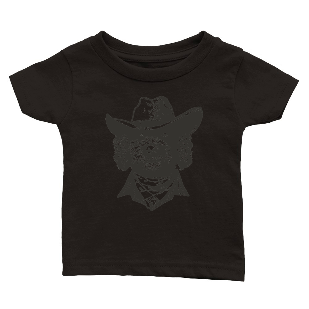 Bernedoodle Cowboy Bernedoodle Lovers Cowboy Hat Classic Baby Crewneck T-shirt