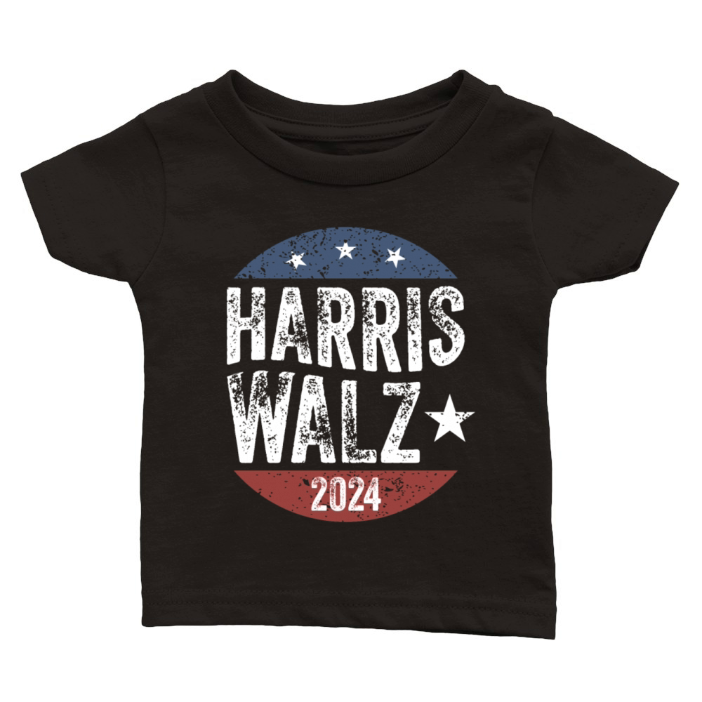 Harris Walz Waltz 2024 Retro Vintage Classic Baby Crewneck T-shirt
