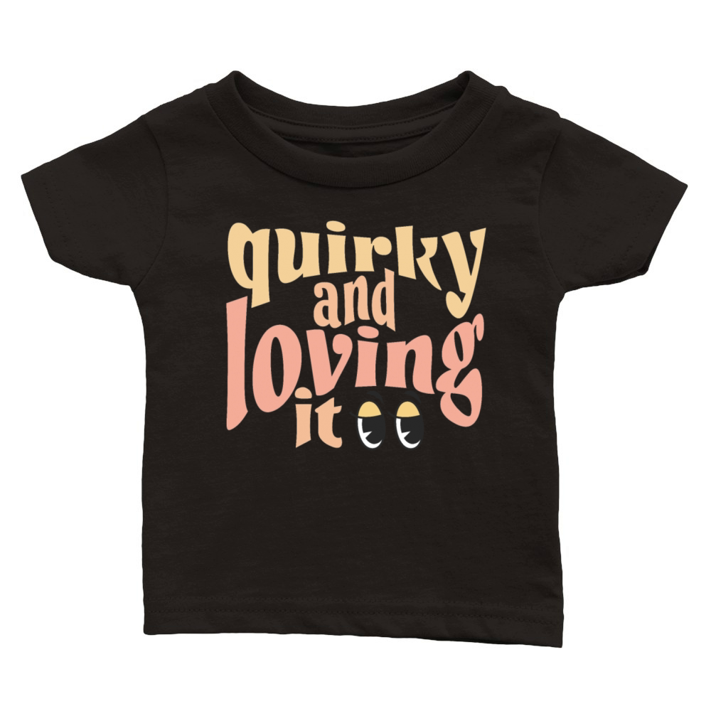 Quirky and loving it in yellow Classic Baby Crewneck T-shirt