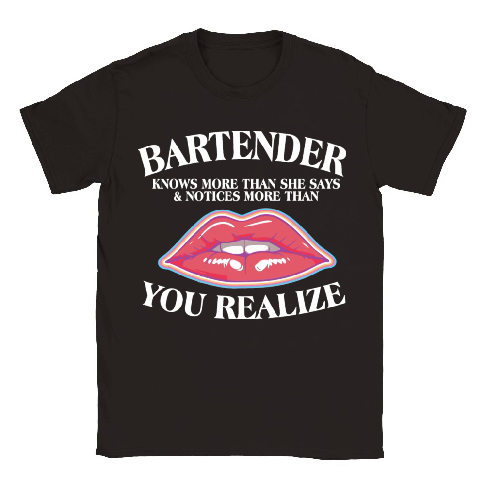 Bartender Knows More Than She Says Bartender Classic Kids Crewneck T-shirt