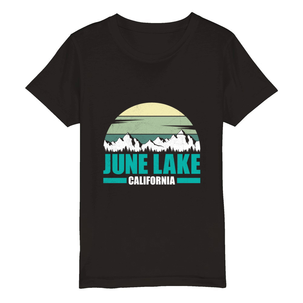 JUNE LAKE CALIFORNIA Nevada June Lake USA Organic Kids Crewneck T-shirt