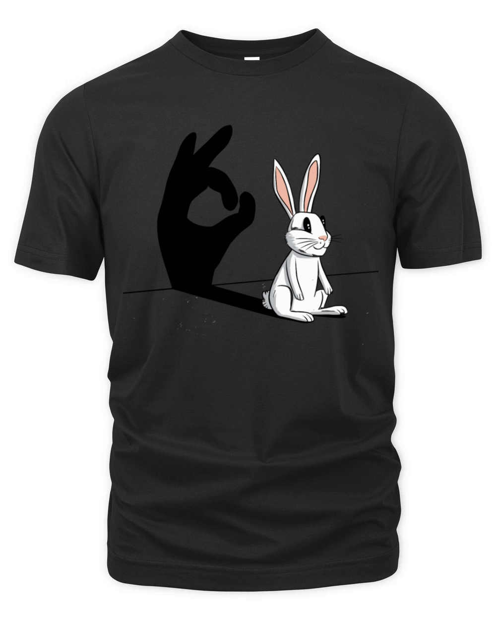 Funny Rabbit Hand Shadow - Playful Shadow Puppet Organic Unisex T-shirt