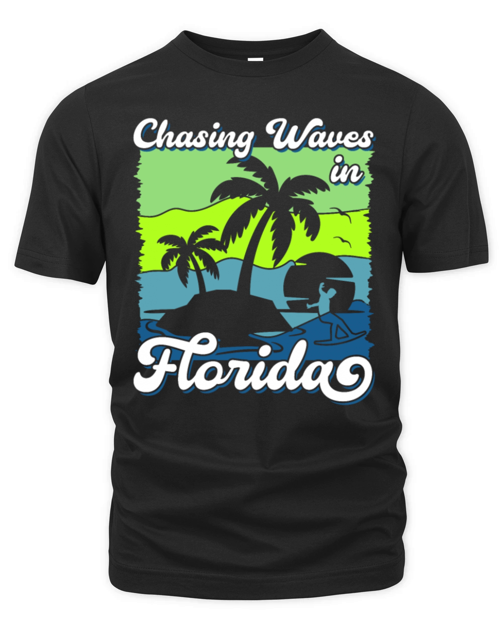Key-West Surfing CHASING WAVES IN FLORIDA Organic Unisex T-shirt