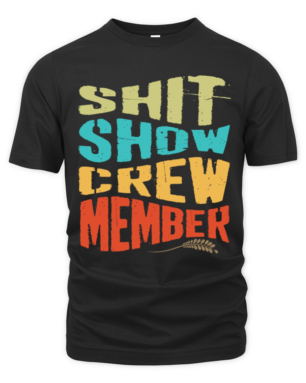 Vintage Shit Show Crew Member Funny Organic Unisex T-shirt