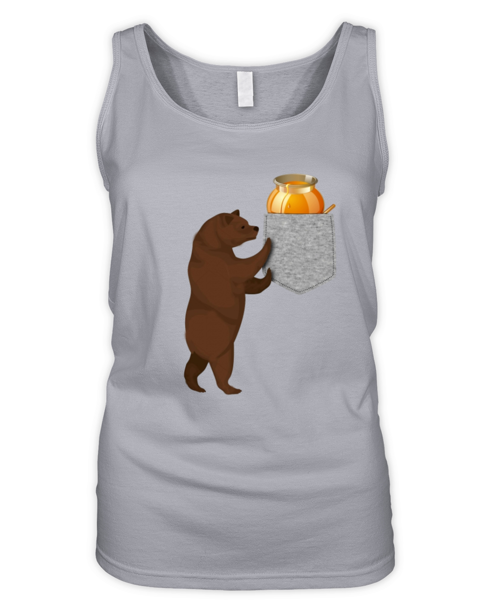Bear Reaching For Honey Barrel In Your Fake Pocket Organic Women's Tank Top
