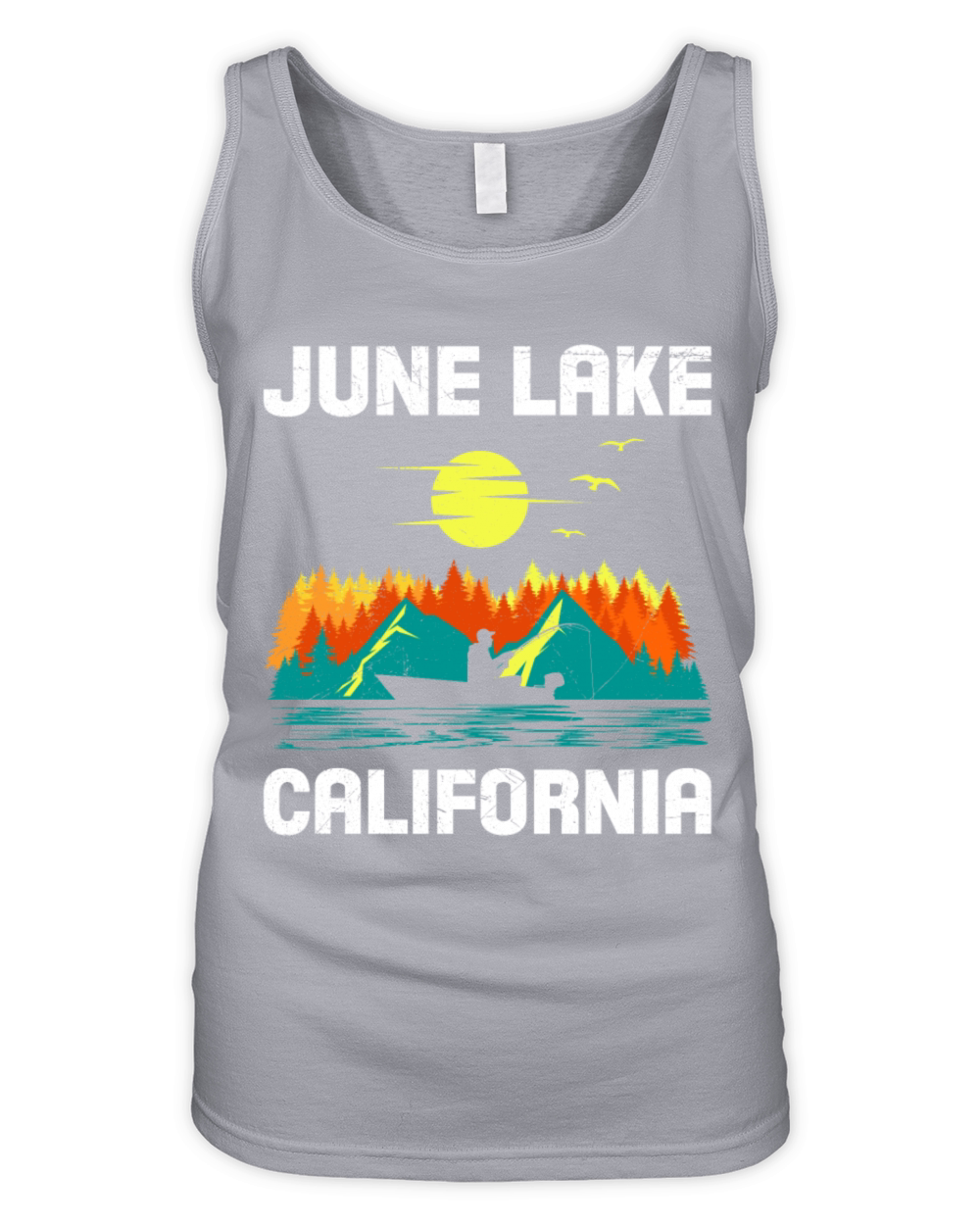 JUNE LAKE CALIFORNIA Fan Vintage Nevada June Organic Women's Tank Top